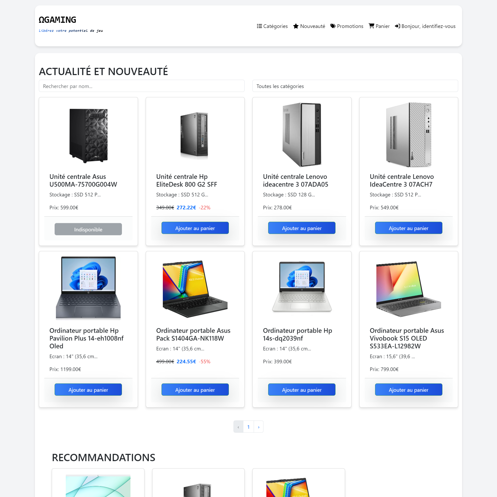Aperçu de E-Commerce